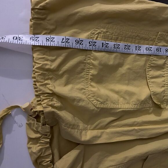 Eileen Fisher Anorak Windbreaker High Collar Rain Jacket Yellow Large 319.00 - Picture 8 of 14